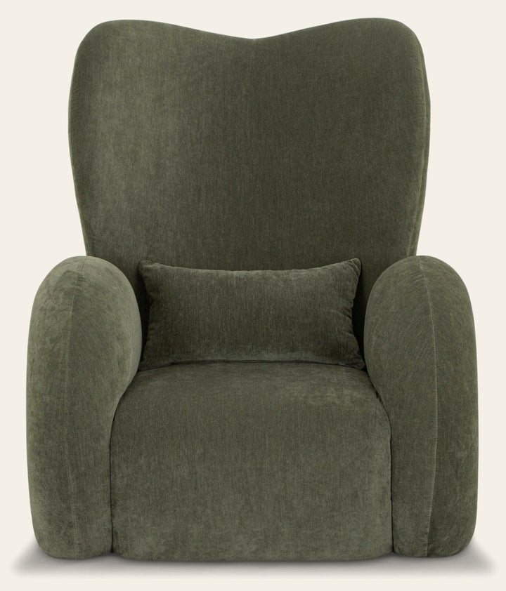 Victoria Accent Wing Chair in Canna Forest Green - oversized wingback accent chair private - Whats New Furniture Portland OR