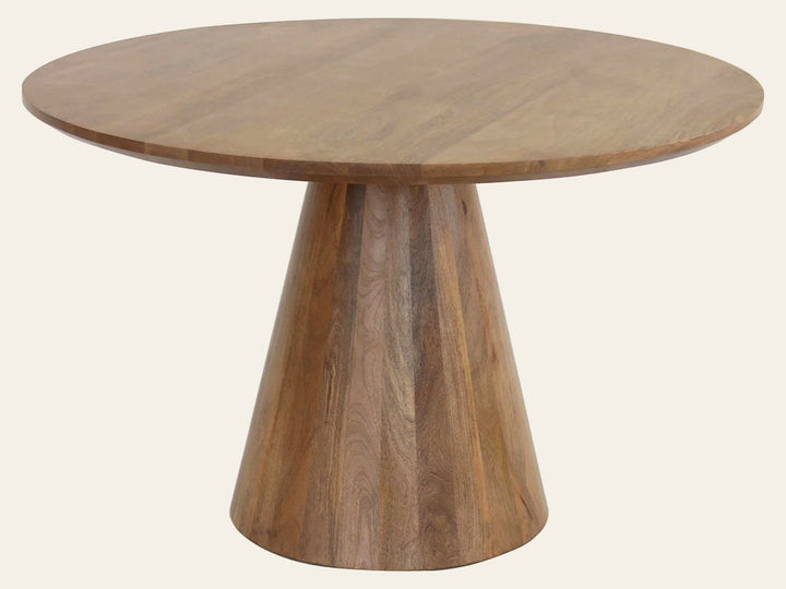 Peyton Dining Table in Honey - round mango wood dining table by LH Imports - Whats New Furniture Portland OR