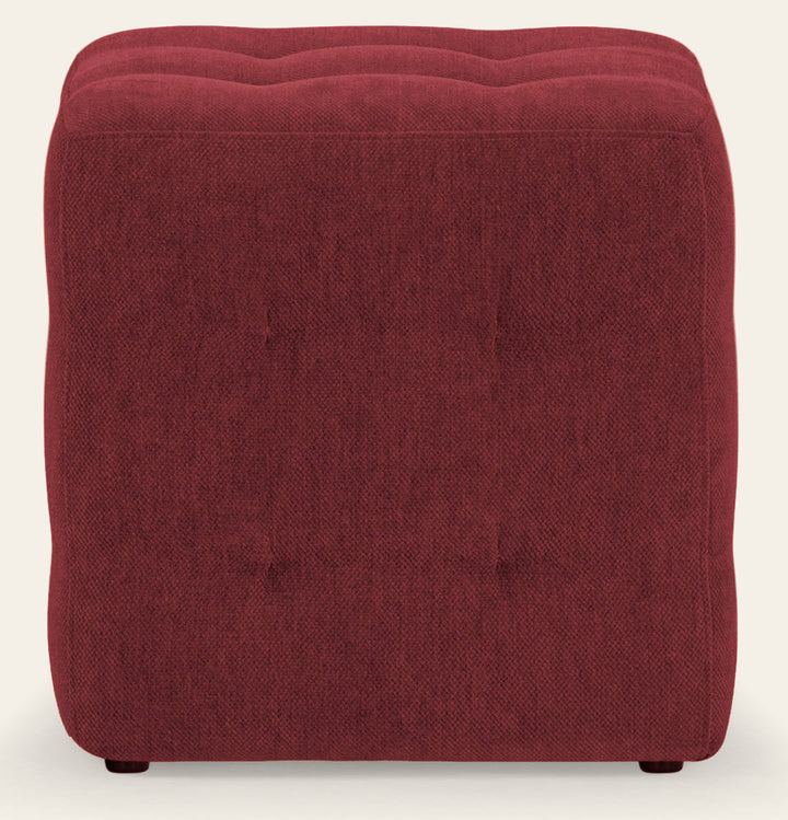 Kerby Cube Ottoman Stool in Claret - cube ottoman stool private label - Whats New Furniture Portland OR