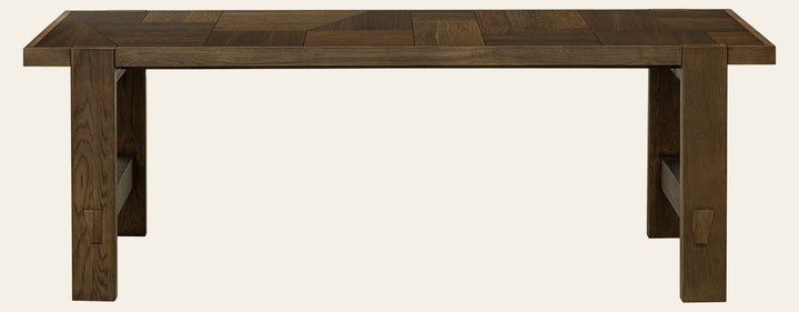Abstract Dining Table in Smokey Chestnut - checkerboard oak dining table by LH Imports - Whats New Furniture Portland OR
