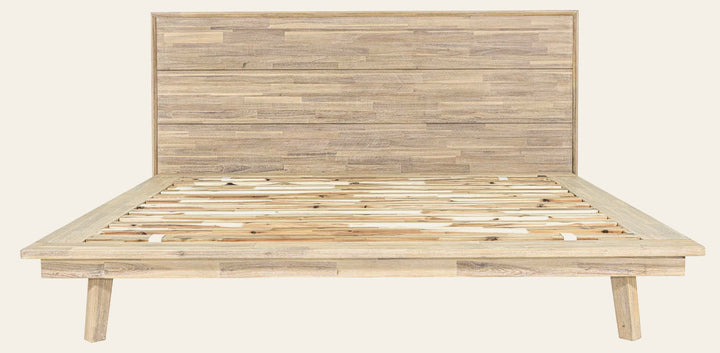 Gia King Bed Frame in Light Driftwood - king platform bed frame by LH Imports - Whats New Furniture Portland OR