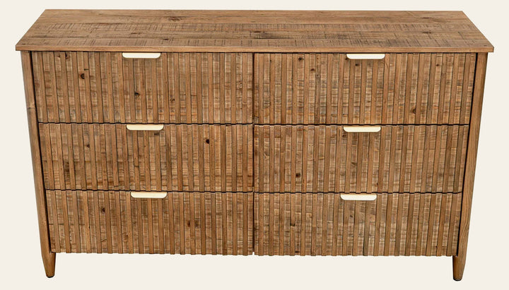 Britanica 6 Drawer Dresser in Cashew Brown - six-drawer dresser by LH Imports - Whats New Furniture Portland OR