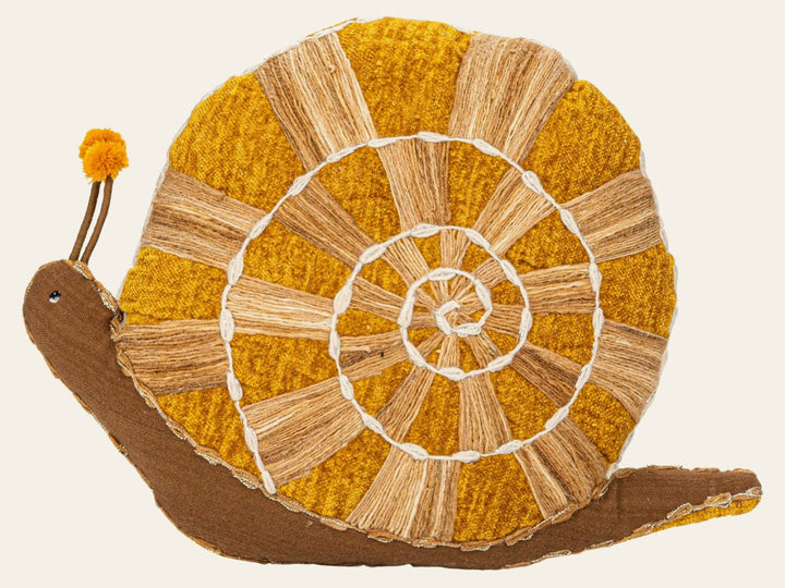Hand - Woven Fabric Snail Shaped Pillow - Whats New Furniture - Portland, Oregon