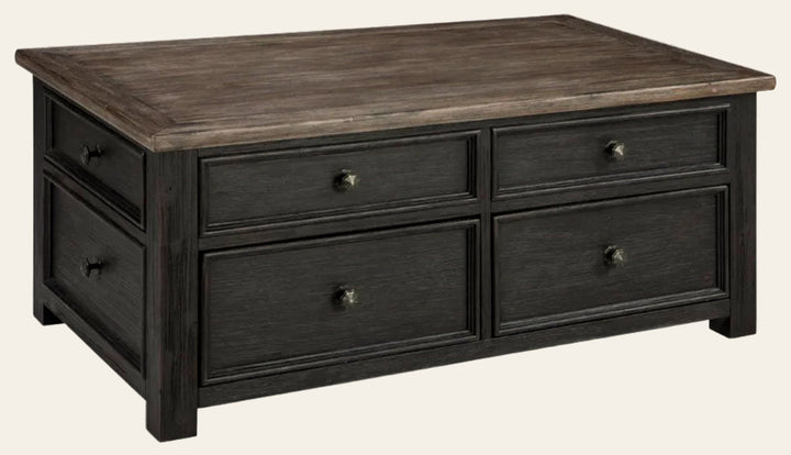 Tyler Creek Lift Top Coffee Table in gray-brown - lift-top storage coffee table by Ashley - Whats New Furniture Portland OR