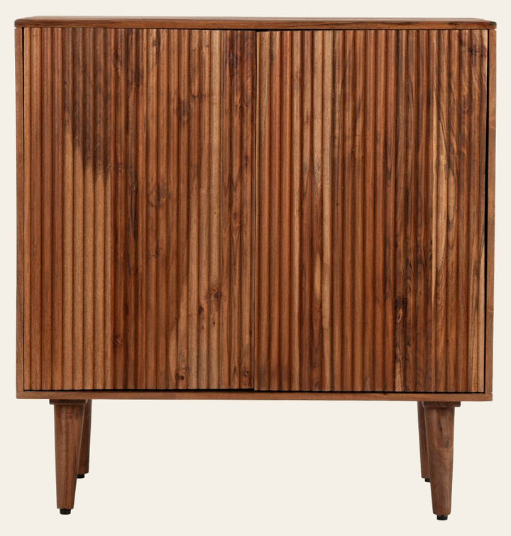 Lada Cabinet Walnut in walnut - solid acacia storage cabinet by Zuo - Whats New Furniture Portland OR
