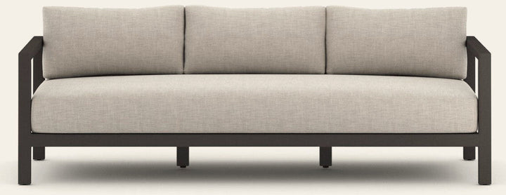 Sonoma Outdoor Sofa, Bronze in Venao Grey - teak outdoor sofa by Four Hands - Whats New Furniture Portland OR