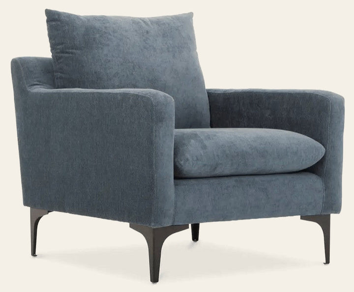 Paris Armchair Blue - blue armchair by Moe's - Whats New Furniture Portland OR