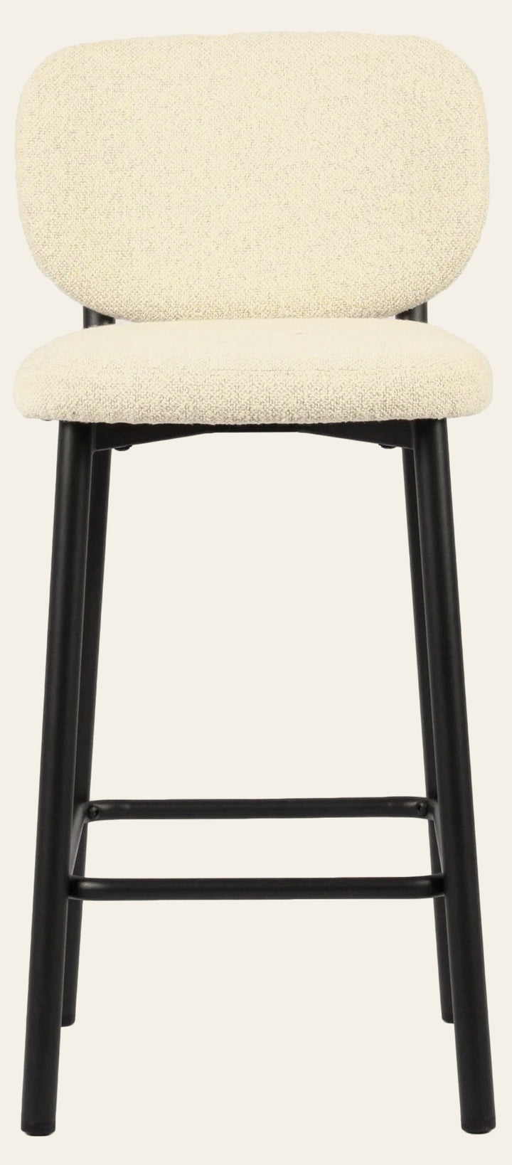 Swan Counter Stool in Off White Boucle front view - counter stool by Unique Furniture - Whats New Furniture Portland OR
