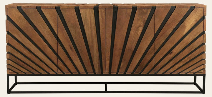 Virtual Sideboard in Light Teak Black - mango wood sideboard by LH Imports - Whats New Furniture Portland OR