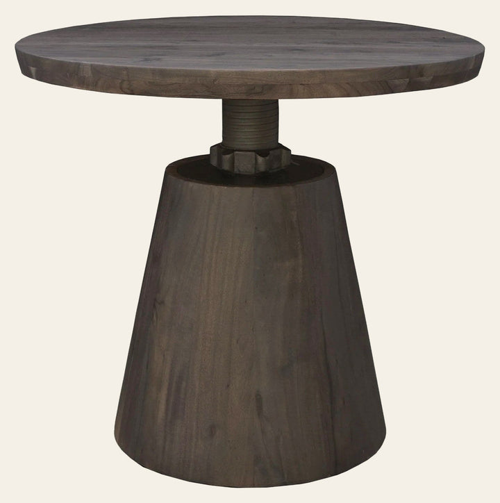 Bronx Bistro Crank Table in Vinegar Matte - adjustable bistro table by LH Imports - Whats New Furniture Portland OR