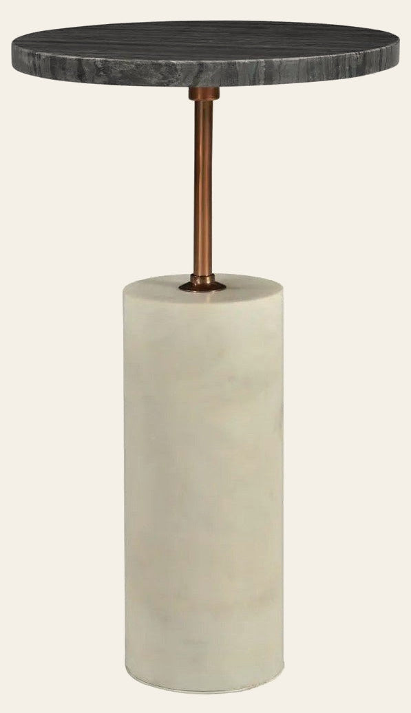 Dusk Accent table in Black White Marble - Black White marble accent table by Moe's - Whats New Furniture Portland OR