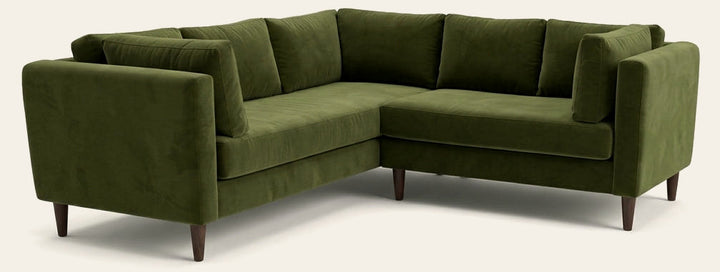 Birdy Sectional in Toscana Forest - mid-century fabric sectional by Stylus - Whats New Furniture Portland OR