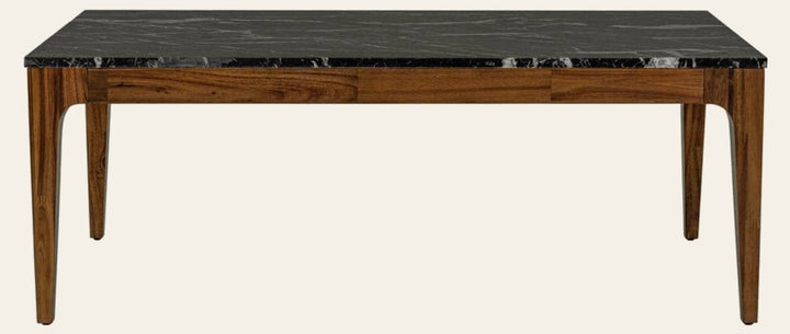 Allure Coffee Table in Walnut/Black Marble - marble top coffee table by LH Imports - Whats New Furniture Portland OR