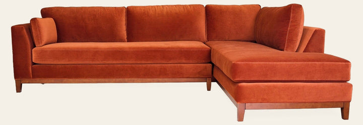 Aspen Open Chaise Sectional in Marquis Rust - open-chaise sectional sofa by Stanton - Whats New Furniture Portland OR