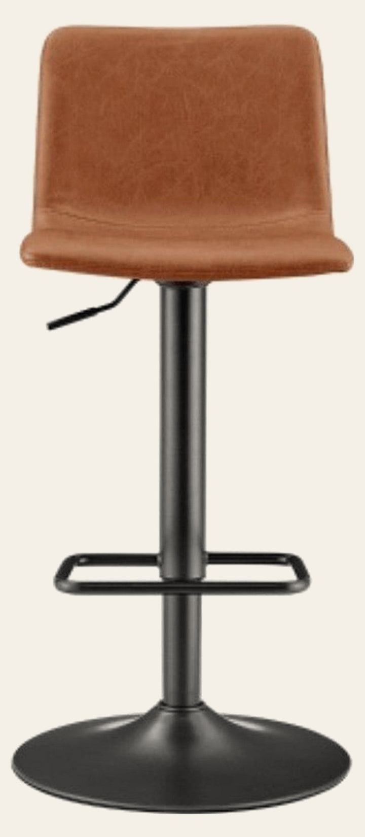 Bruce KD Gaslift Bar Swivel Stool in Toasted Caramel - Toasted Caramel gaslift bar stool - Whats New Furniture Portland OR