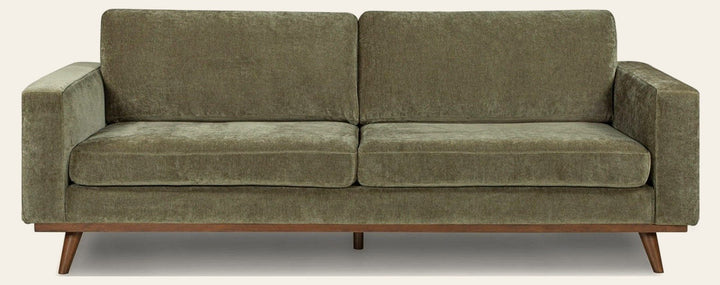 Glenwood Sofa in Moss Olive Green - velvet sofa private label - Whats New Furniture Portland OR