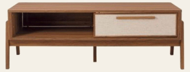 Heaton Coffee Table in walnut - sliding-door storage coffee table by NPD - Whats New Furniture Portland OR