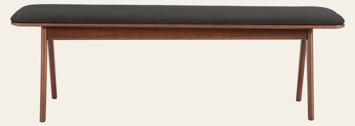Kazwali Bench in Black Walnut - Black Walnut bench by Zuo - Whats New Furniture Portland OR