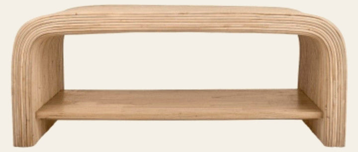 Kyran Rattan Coffee Table in Natural - rattan coffee table by NPD - Whats New Furniture Portland OR