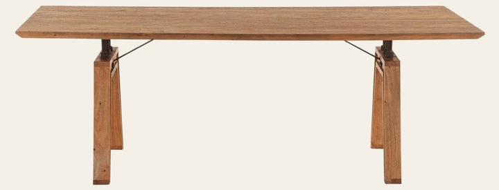 Landmark Dining Table in natural - industrial acacia dining table by LH Imports - Whats New Furniture Portland OR