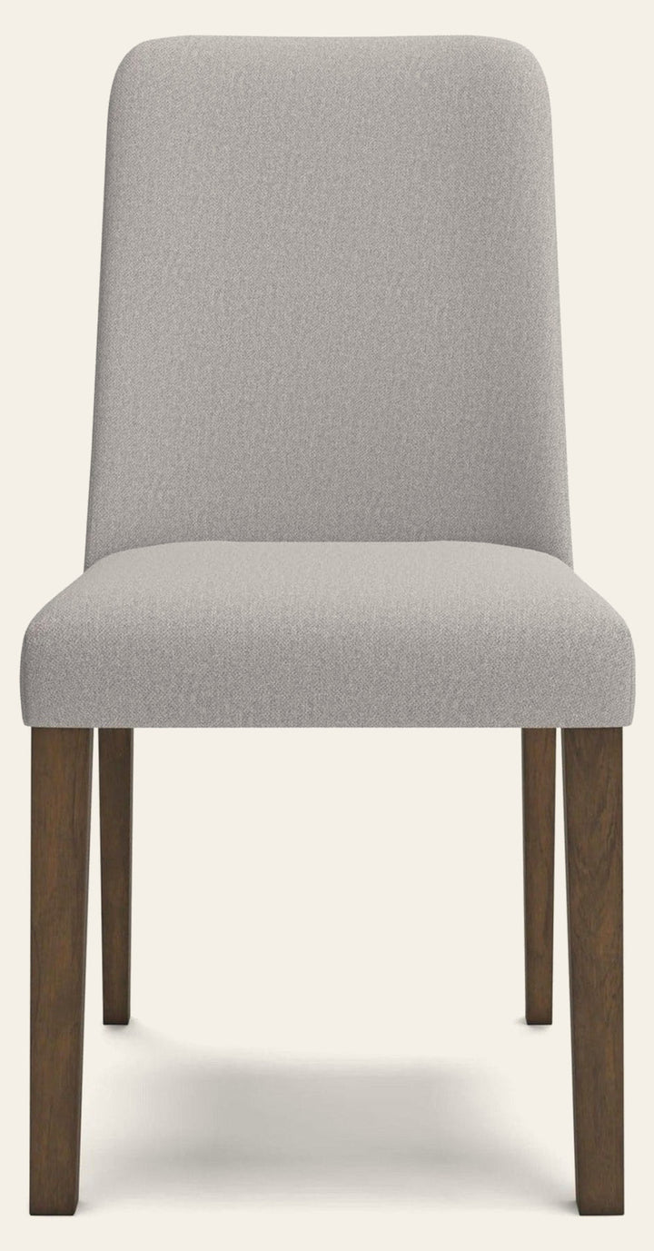 Lyncott Dining Chair in Grey front - upholstered dining chair by Ashley - Whats New Furniture Portland OR