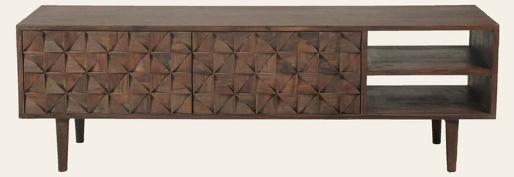 Pablo Media Center in Sheesham - sheesham media center by Moe's - Whats New Furniture Portland OR