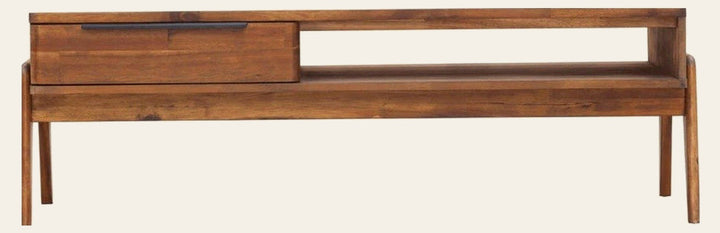 Remix Coffee Table in Brown Acacia - storage coffee table by LH Imports - Whats New Furniture Portland OR