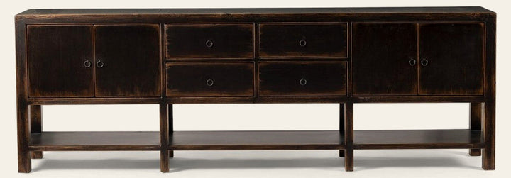 Shizuko Distressed Walnut Sideboard in Distressed Walnut - walnut sideboard by Four Hands - Whats New Furniture Portland OR