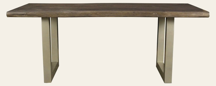 Taj Dining Table in Vinegar Acrylic Matte - acacia and iron dining table by LH Imports - Whats New Furniture Portland OR