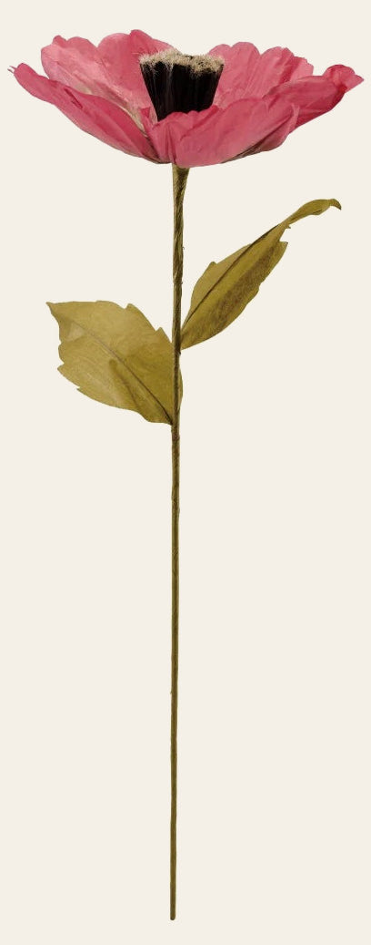 Paper Flower Pick, Green & Pink - What's New Furniture - Portland, Oregon