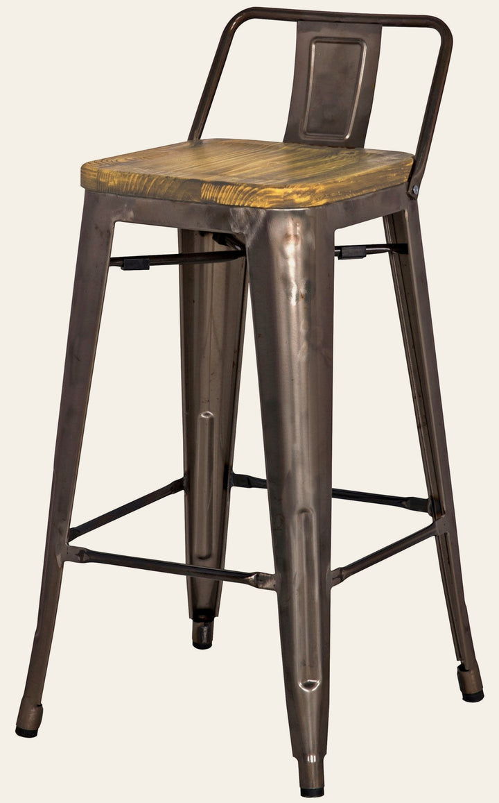 Metropolis Counter Stool Low Back in Gunmetal - studio - NPD - Whats New Furniture Portland OR