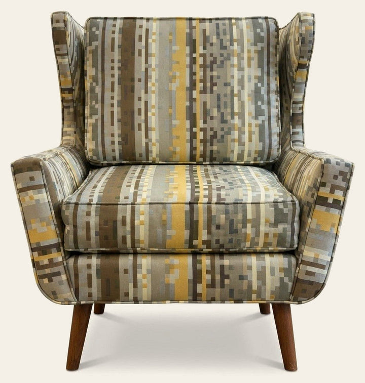 Multi-Colored Mid-Century Wingback - consignment furniture Portland - Whats New Furniture Portland OR
