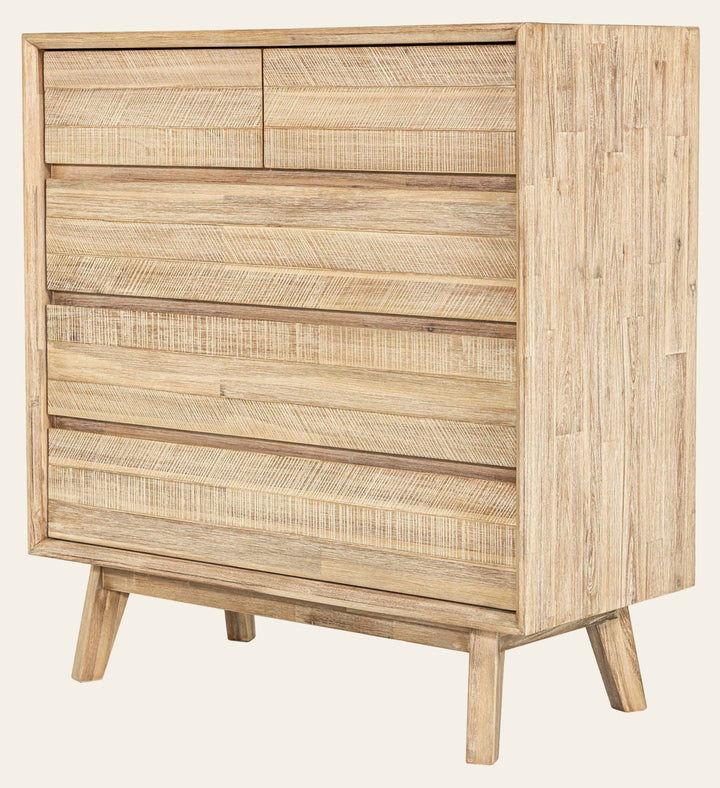 Gia 5 Drawer Chest in Light Driftwood - Whats New Furniture Portland
