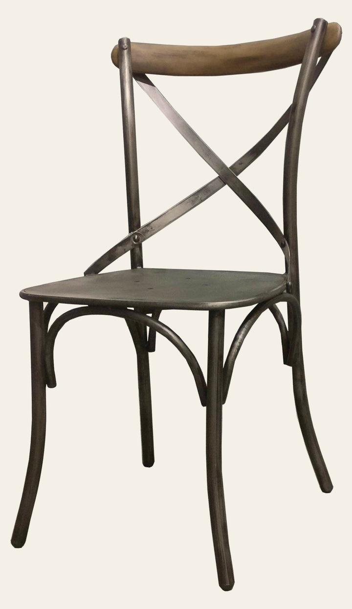 Metal Crossback Chair - dining chair by LH Imports - Whats New Furniture Portland OR