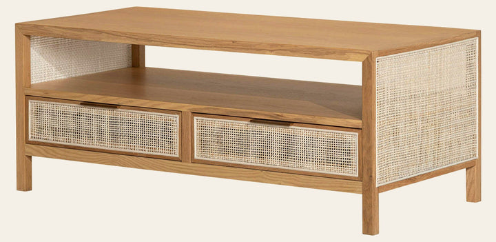 Rattan Coffee Table in Natural - coffee table by LH Imports - Whats New Furniture Portland OR