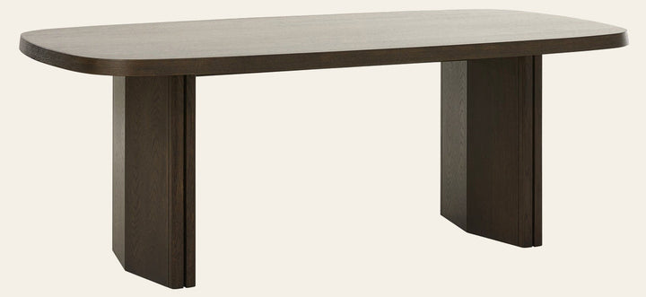 Natu Dining Table in Espresso Oil front view - dining table by Unique Furniture - Whats New Furniture Portland OR