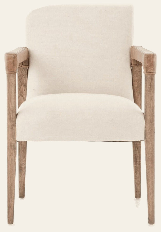 Reuben Dining Chair in Harbor Natural - dining arm chair by Four Hands - Whats New Furniture Portland OR