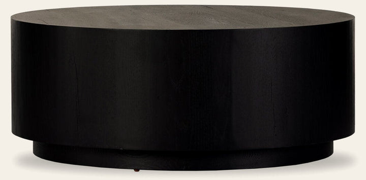 Humphrey Round Coffee Table Coal on Oak - Whats New Furniture Portland OR