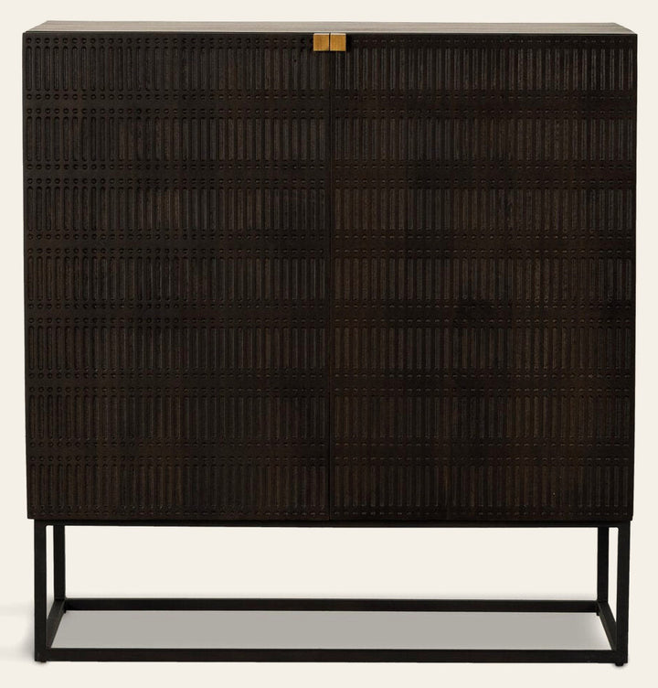 Kelby Bar Cabinet Vintage Brown Mango - Bar Cabinet by Four Hands - What's New Furniture Portland