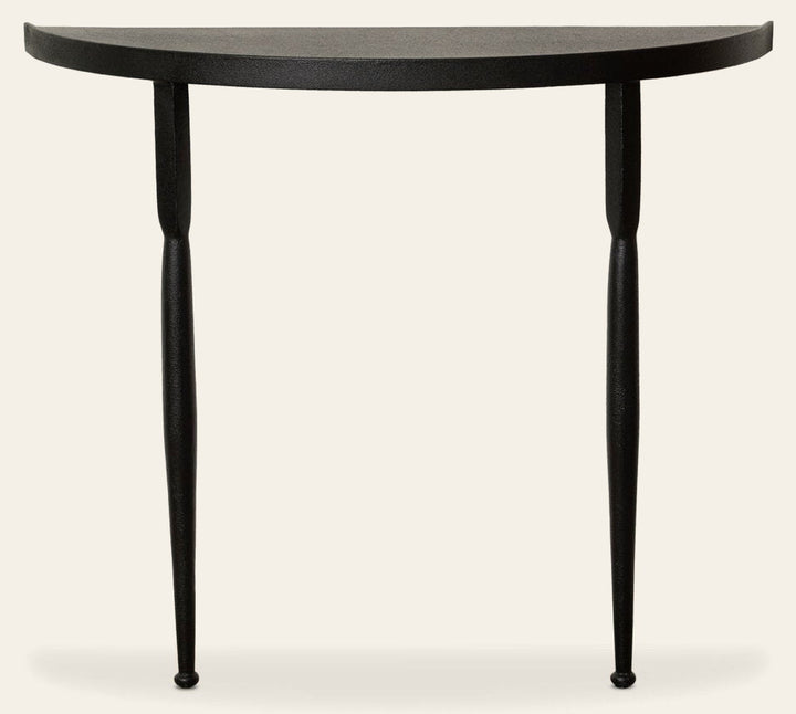 Lois Demilune Console Table Textured Iron - Console Table by Four Hands - What's New Furniture Portland