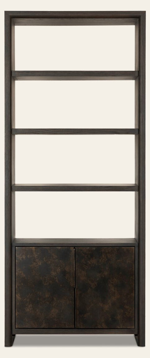 Arlington 2-Door Bookcase Espresso Oak - Bookcase by Four Hands - What's New Furniture Portland