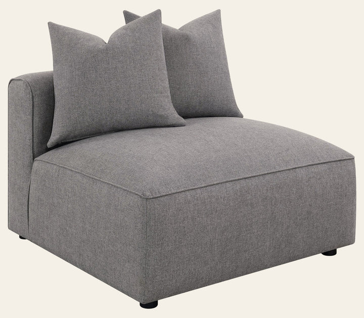 Jennifer Upholstered Armless Chair Grey - What's New Furniture Portland