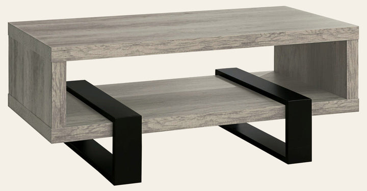 Dinard Engineered Wood Cocktail Coffee Table Grey Driftwood - What's New Furniture Portland