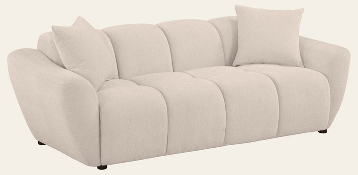 Destino Chenille Upholstered Splayed Arm Sofa Greige - What's New Furniture Portland