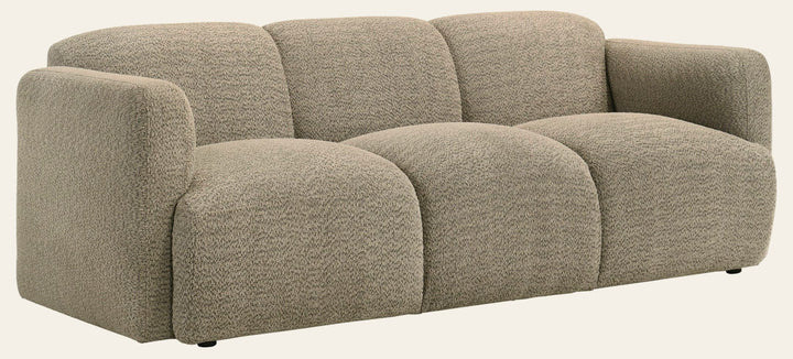Dorset Fabric Upholstered Round Track Arm Sofa Brown - What's New Furniture Portland