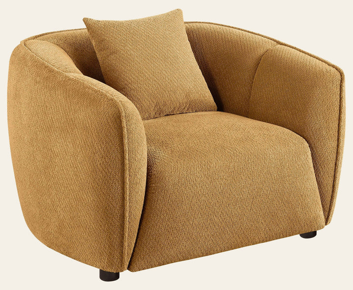Aleisha Fabric Upholstered Accent Chair Mustard Yellow - What's New Furniture Portland