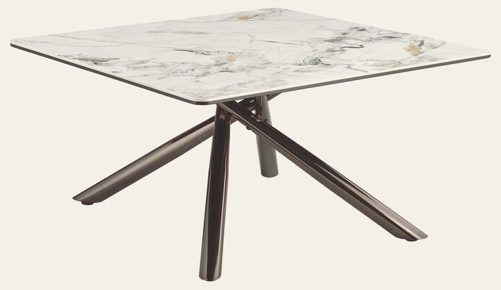 Carvell Square Sintered Stone Top Coffee Table Mirage White - What's New Furniture Portland