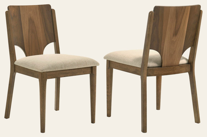 Crestmore Dining Chair Upholstered Seat Walnut - What's New Furniture Portland