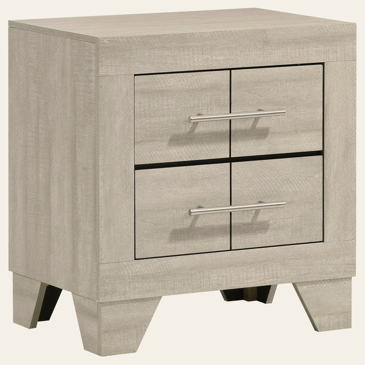 Trenton 2-drawer Nightstand Bedside Table Rustic Cream - What's New Furniture Portland