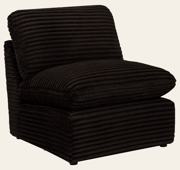 Collins Modular Armless Chair Chocolate Brown - What's New Furniture Portland